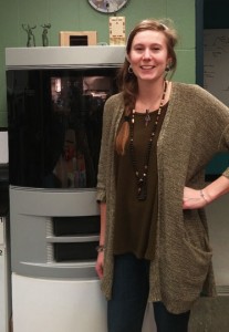 Sara Dorr and the Stratysys Dimension 3d printer. Photo by CRD